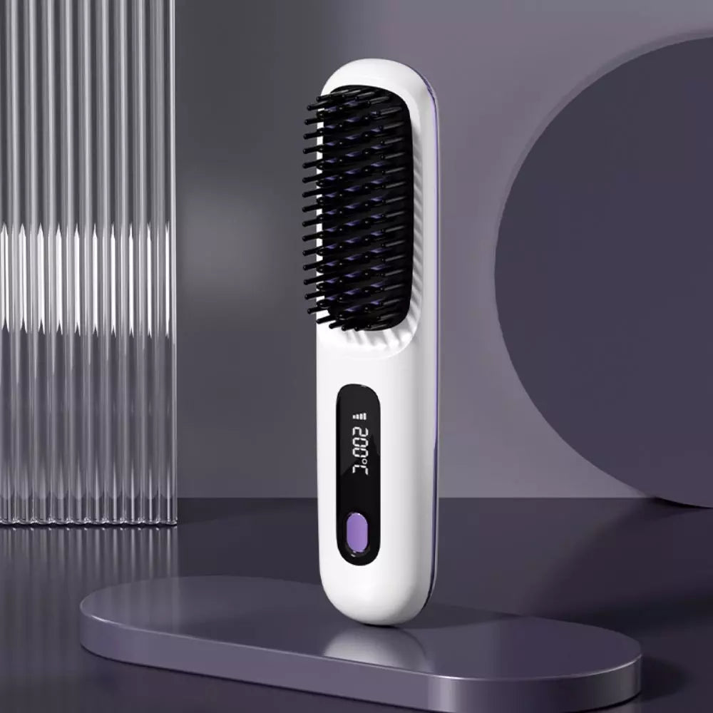 Cepillo Alisador Inteligente Para Cabello Corto